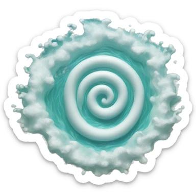 Floating whirlpool rising from sea sticker