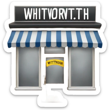 cool barbershop front saying WHITWORTH sticker