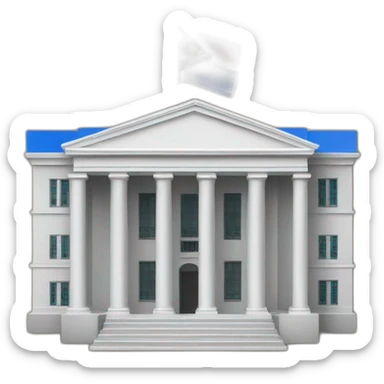 neoclassical government building with Philippine flag sticker