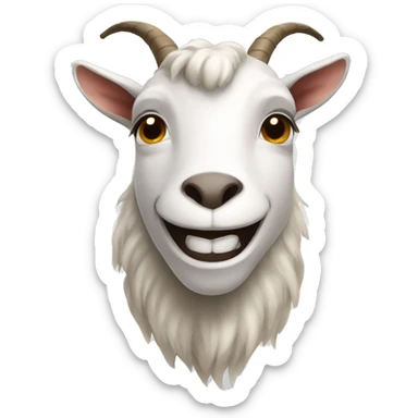 Goat smiling sticker