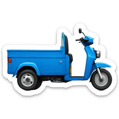  3 wheeler tuk tuk blue  sticker
