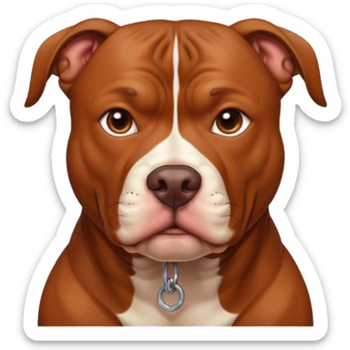 Brown Pitt bull sticker