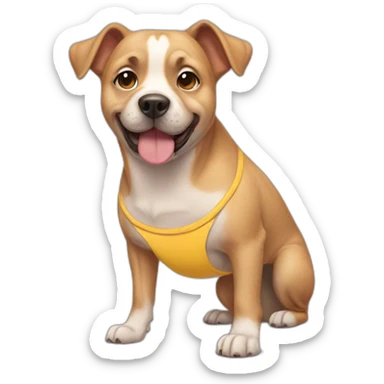 dog in a bikini sticker
