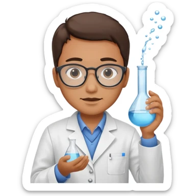 Scientist, testing water samples sticker