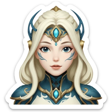 give me a warframe syrin face blushing sticker