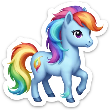 Rainbow galarian ponyta sticker