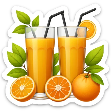 juice, colors yellow,orange,forest fruits sticker
