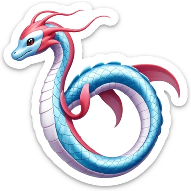Milotic-Dragonair-Fakémon-hybrid-creature (full body)  sticker