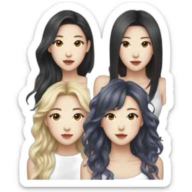 KPOP female music group members sticker