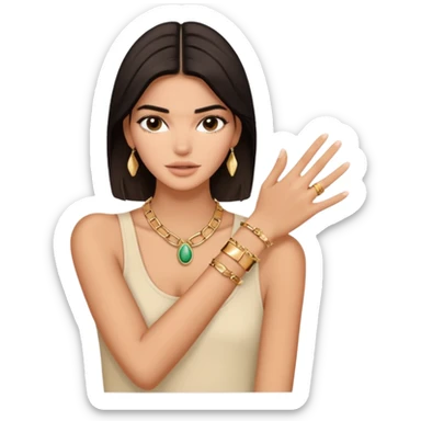 kendall jenner showing stop with one hand sticker