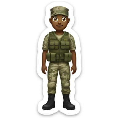 Man in army sticker