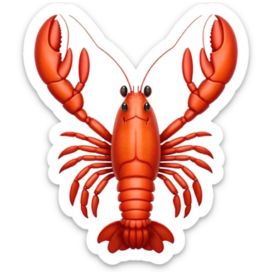 White lobster  sticker
