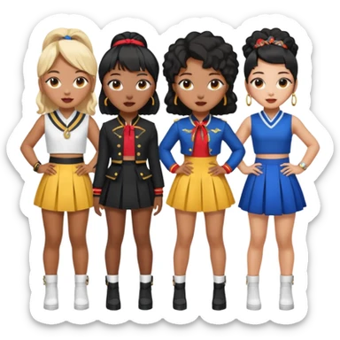 Katseye music group 6 members all girl 2 black girl 1 korean sticker