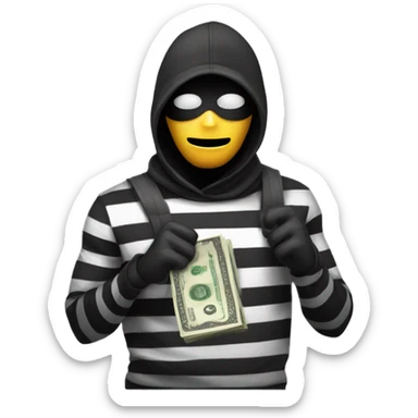 A robber emoji sticker