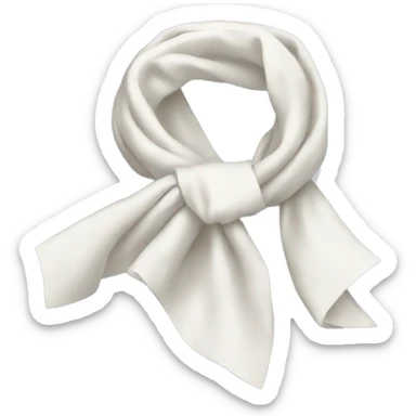 white ascot scarf sticker