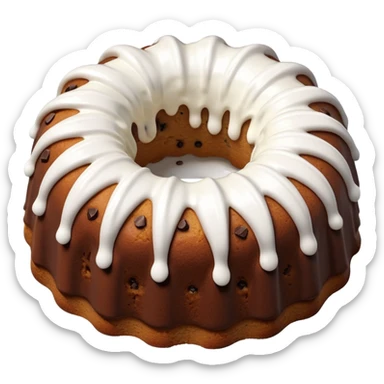 white frosting only chocolate chip bundt cake sticker