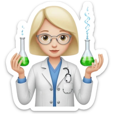 pathology-themed lab technician sticker