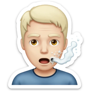 frothing at the mouth sticker