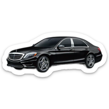 black mercedes benz s class sticker