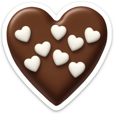 Chocolate shaped heart sticker
