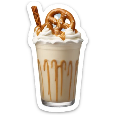 Salted caramel pretzel milkshake  sticker