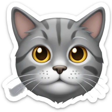 Gato persa gris con cara seria sticker