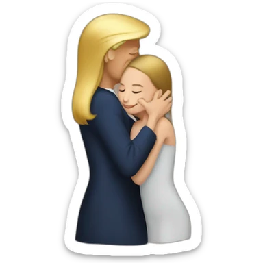 trump kissing his daughter, positivity, inclusiveness sticker