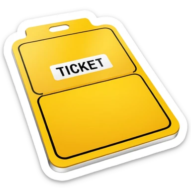 yellow card ticket iPhone style sticker