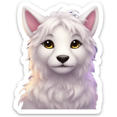 Kawaii bright fantasy ethereal anthro fursona animal sticker