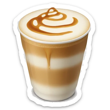 chai latte with carmel drizzle sticker