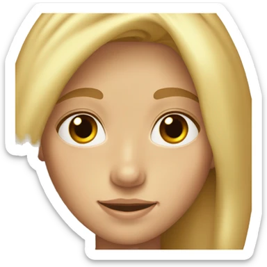 Blond 11 year old, Brown eyes, Face freckles. sticker