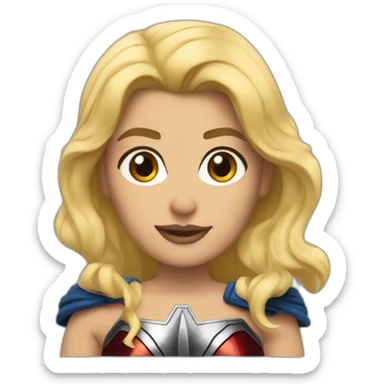WonderWoman blonde sticker