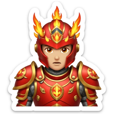 fire armored warrior sticker