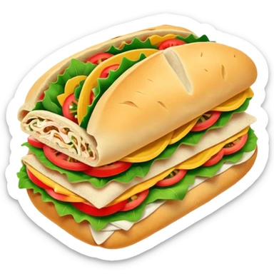 Sandwich pita bread sticker