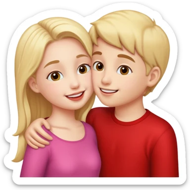 kids kiss sticker