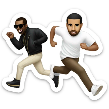 p diddy chasing Drake sticker