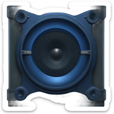 realistic dark blue loudspeaker sticker