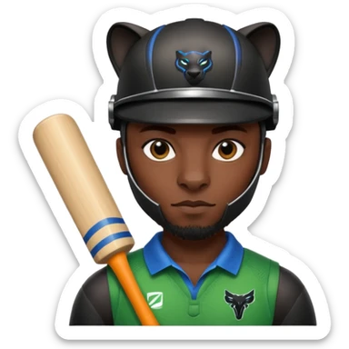 Black Panther in cricket sticker