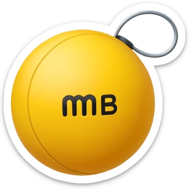 Pull-ball with MB written in the circle in on it sticker