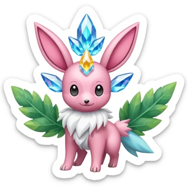 Diancie-Tropius-Aurorus-Eevee-Cresselia-fusion sticker