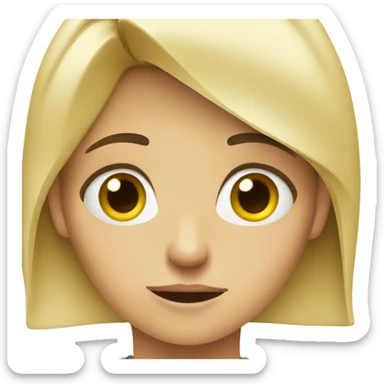 Blonde girl with disgusted face sticker