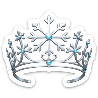Snowflake tiara sticker