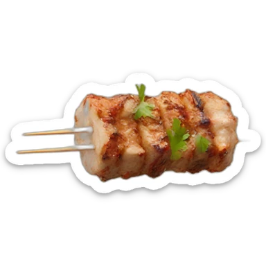 a skewer of chinese lamb kebab sticker