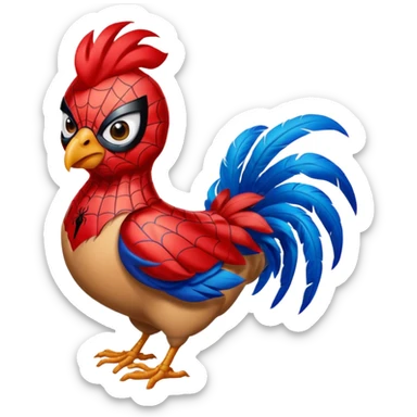 Spiderman but hes a chicken sticker