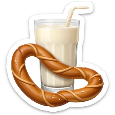 Pretzel and milk sticker