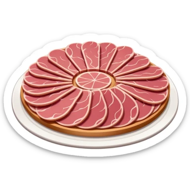 cold cuts (bologna on a platter) sticker