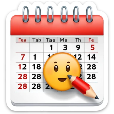 Kalender 28. februar sticker