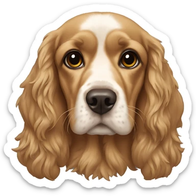 cocker spaniel wearing a hoody sticker