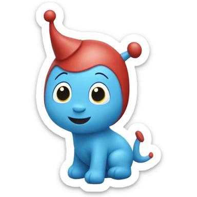 Blue Iggle Piggle sticker