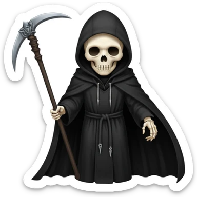 la mort avec sa capuche et sa faux sticker